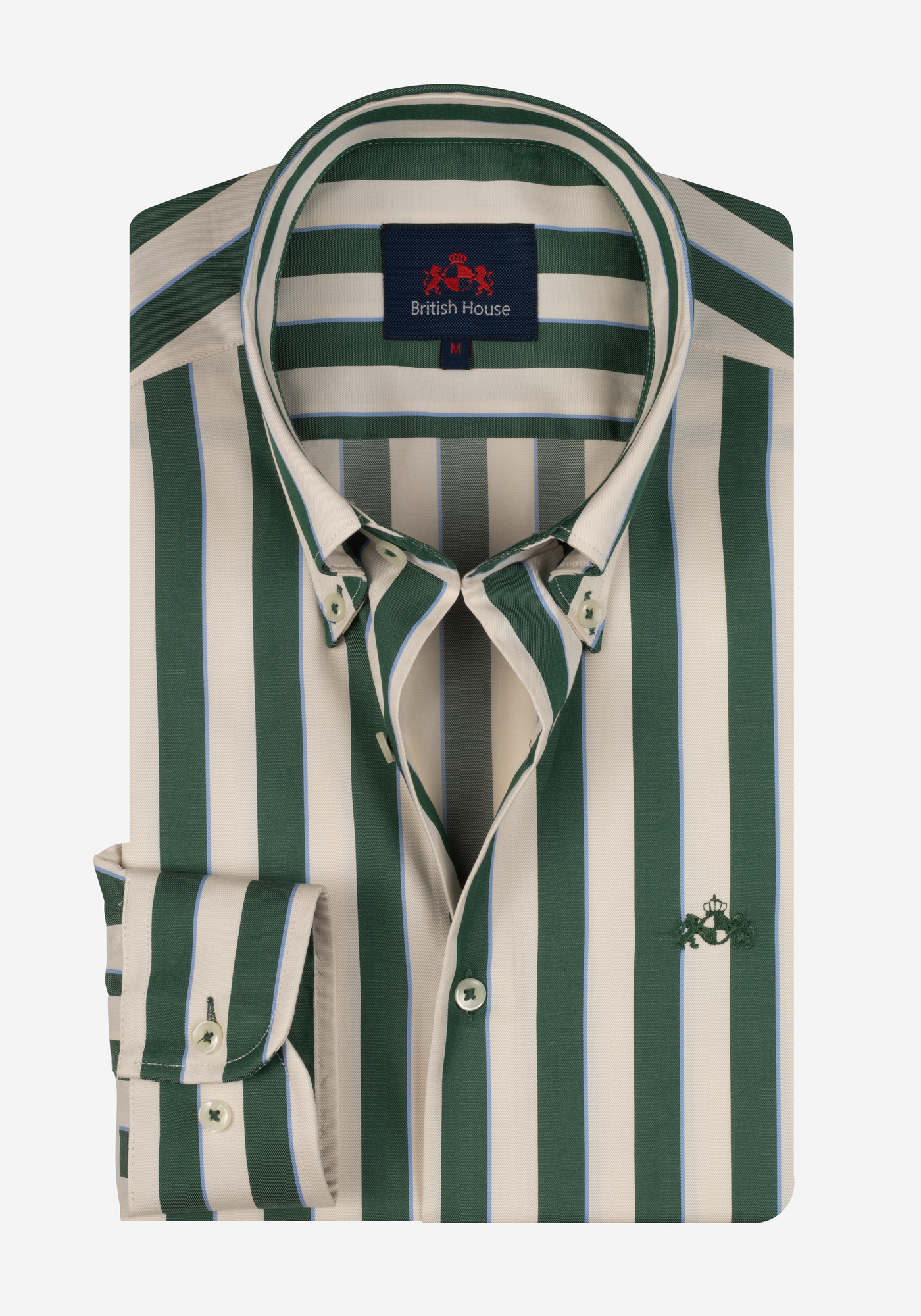 Jet Green Stripe Signature Twill Shirt