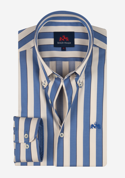 Capri Blue Stripe Signature Twill Shirt