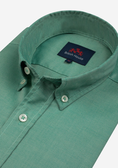 Jade Green Washed Soft Oxford Shirt