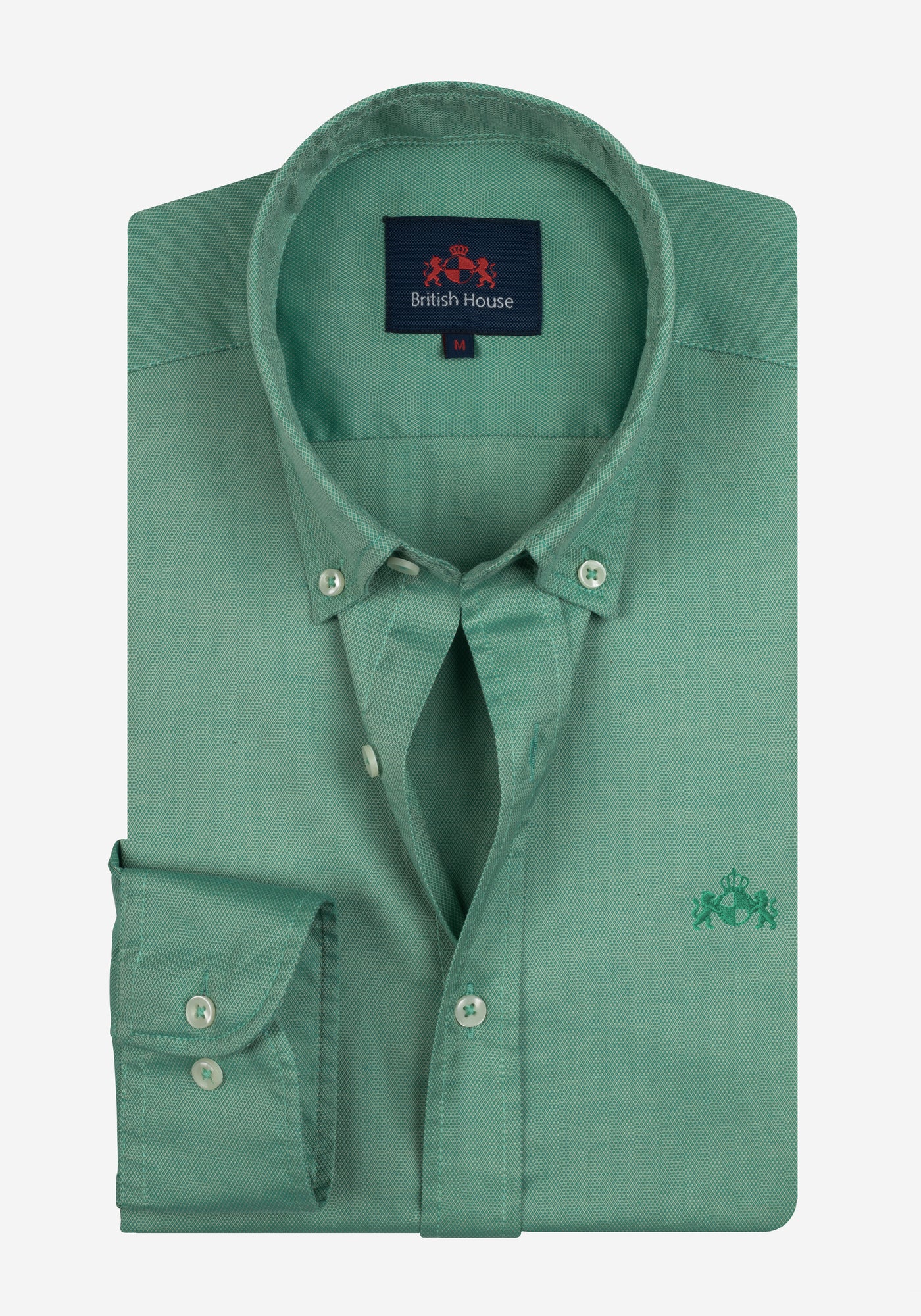 Jade Green Washed Soft Oxford Shirt