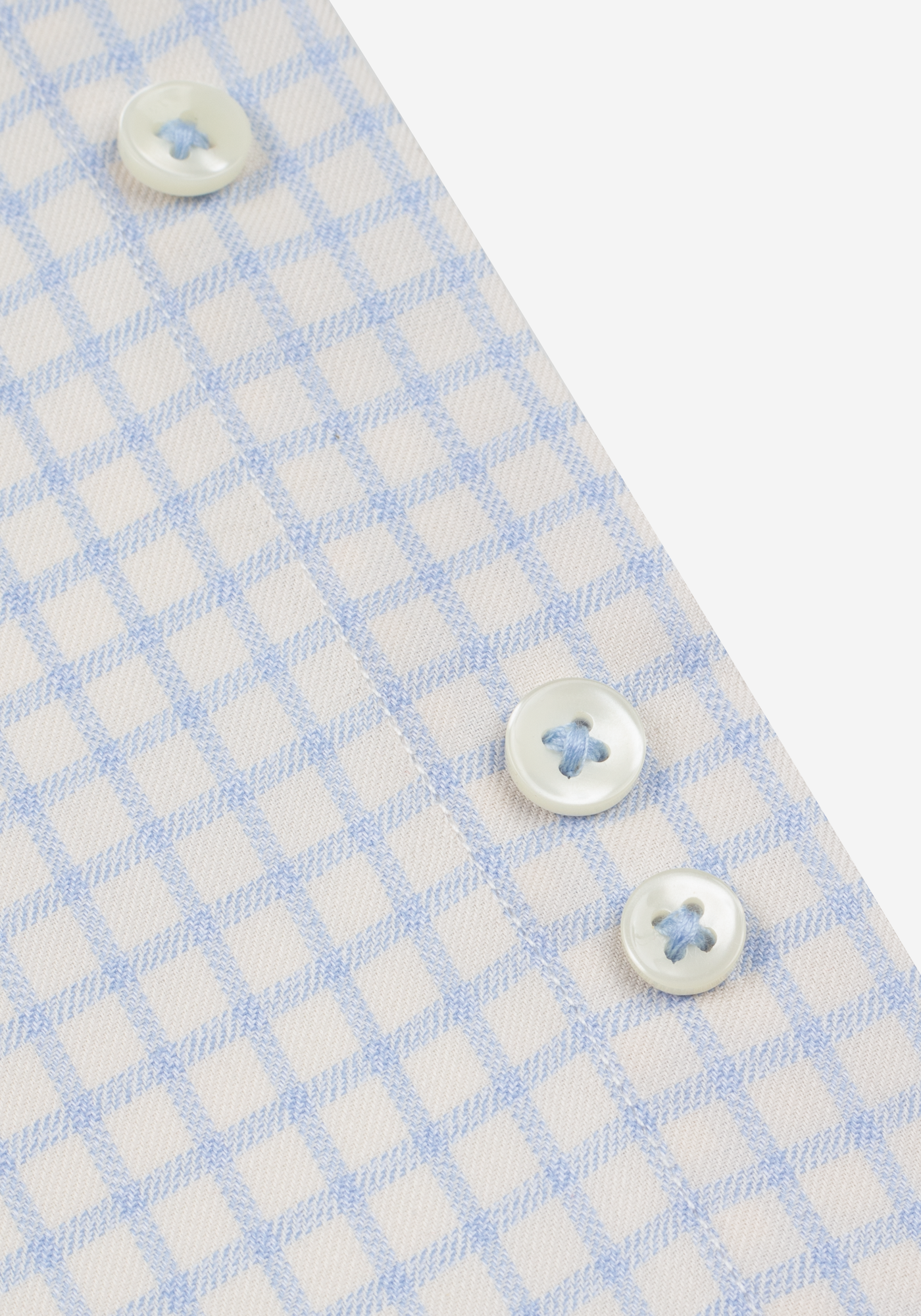 Floral White Blue Checked Signature Twill Shirt