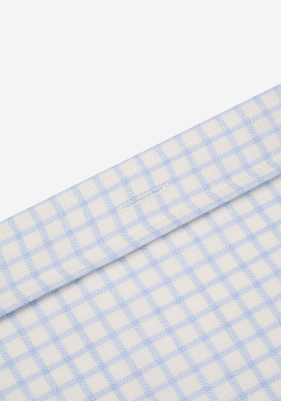 Floral White Blue Checked Signature Twill Shirt