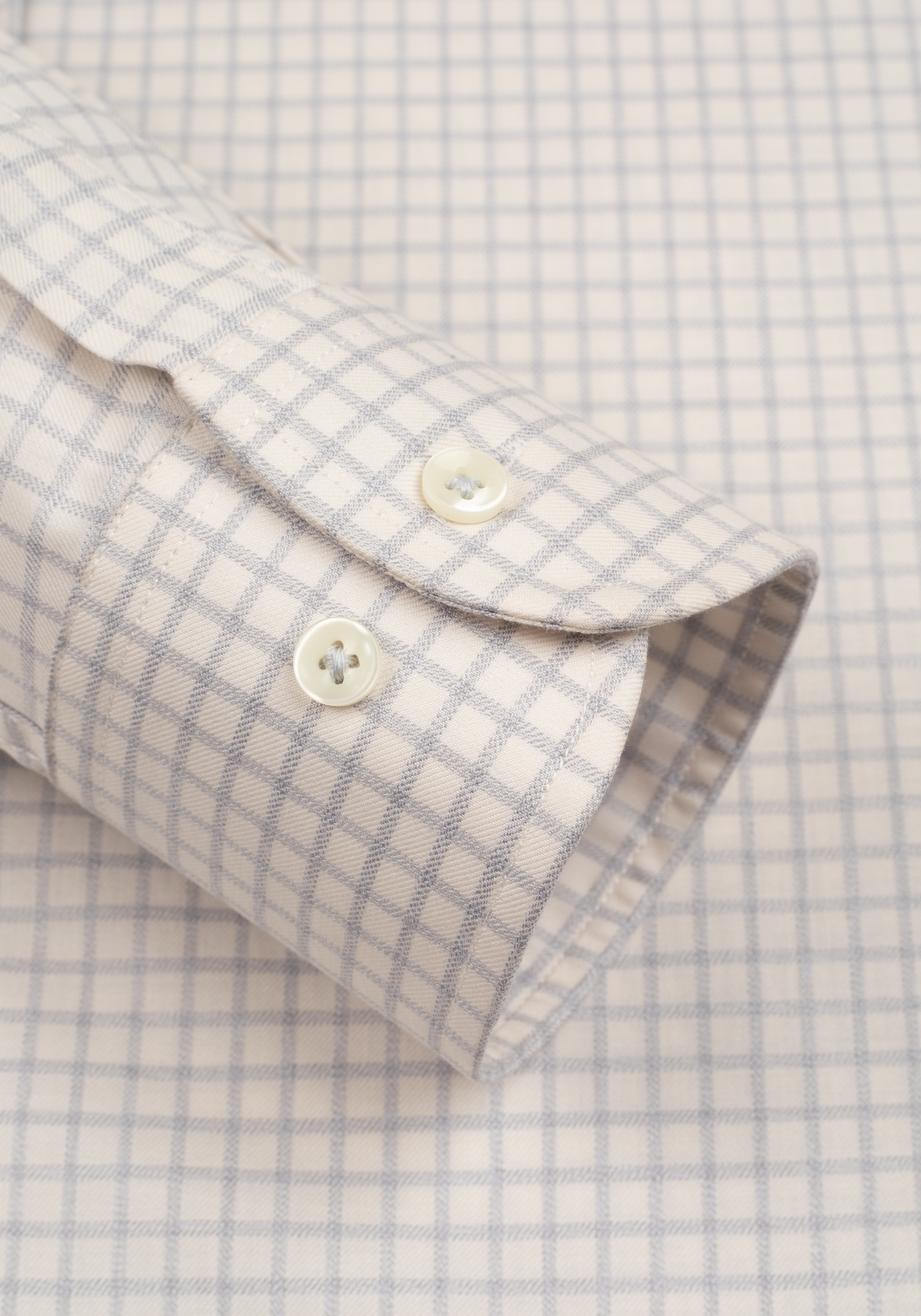 Off-White Grey Checked Signature Twill Shirt