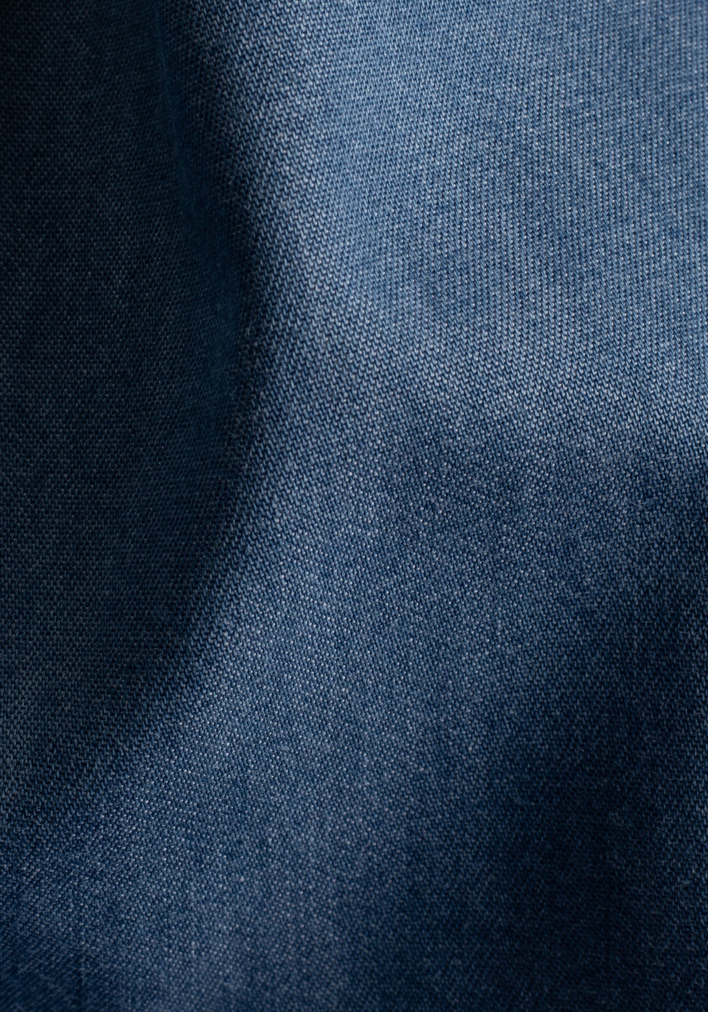Horizon Blue Washed Herringbone Denim Shirt