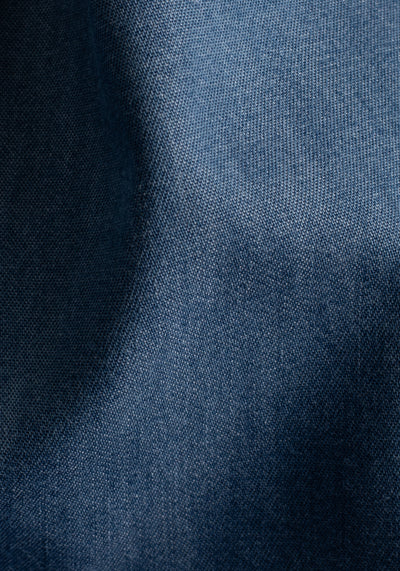 Horizon Blue Washed Herringbone Denim Shirt