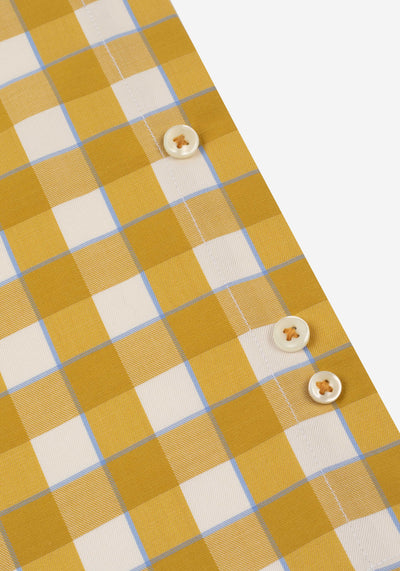 Pollen Yellow Checked Signature Twill Shirt