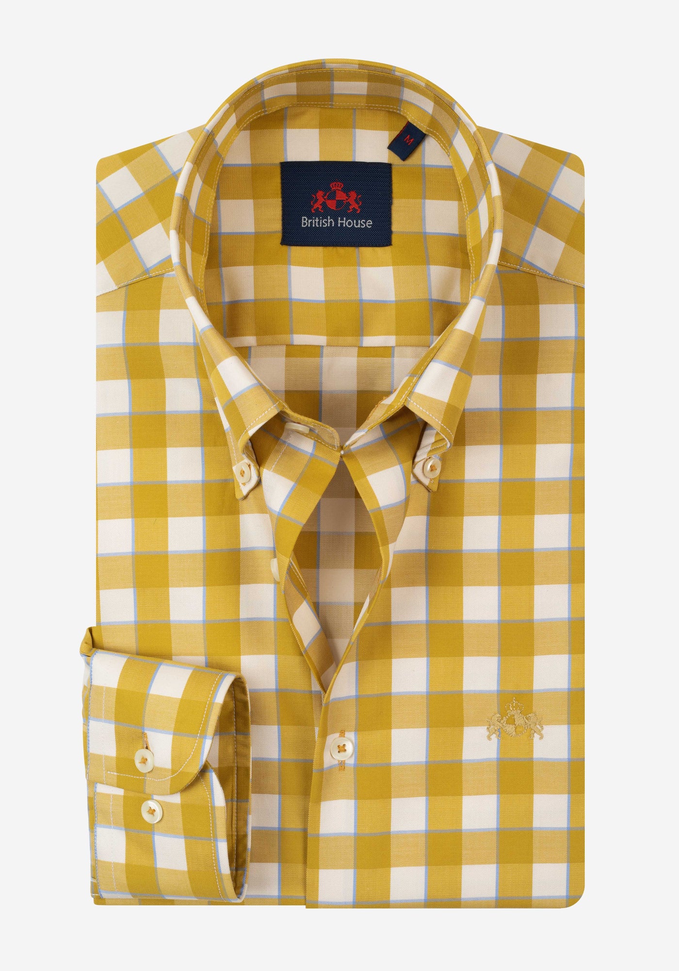 Pollen Yellow Checked Signature Twill Shirt