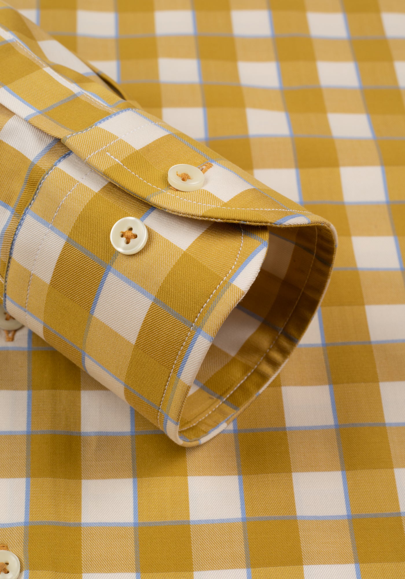 Pollen Yellow Checked Signature Twill Shirt