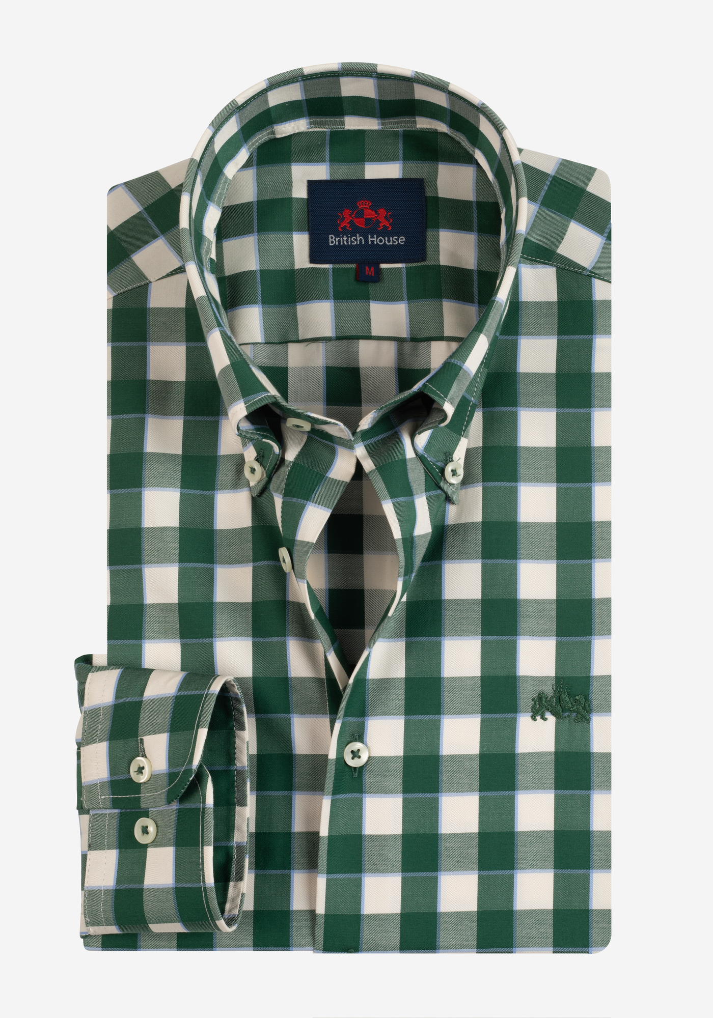Forest Green Checked Signature Twill Shirt