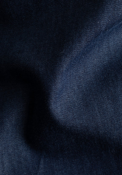 Stellar Blue Washed Herringbone Denim Shirt