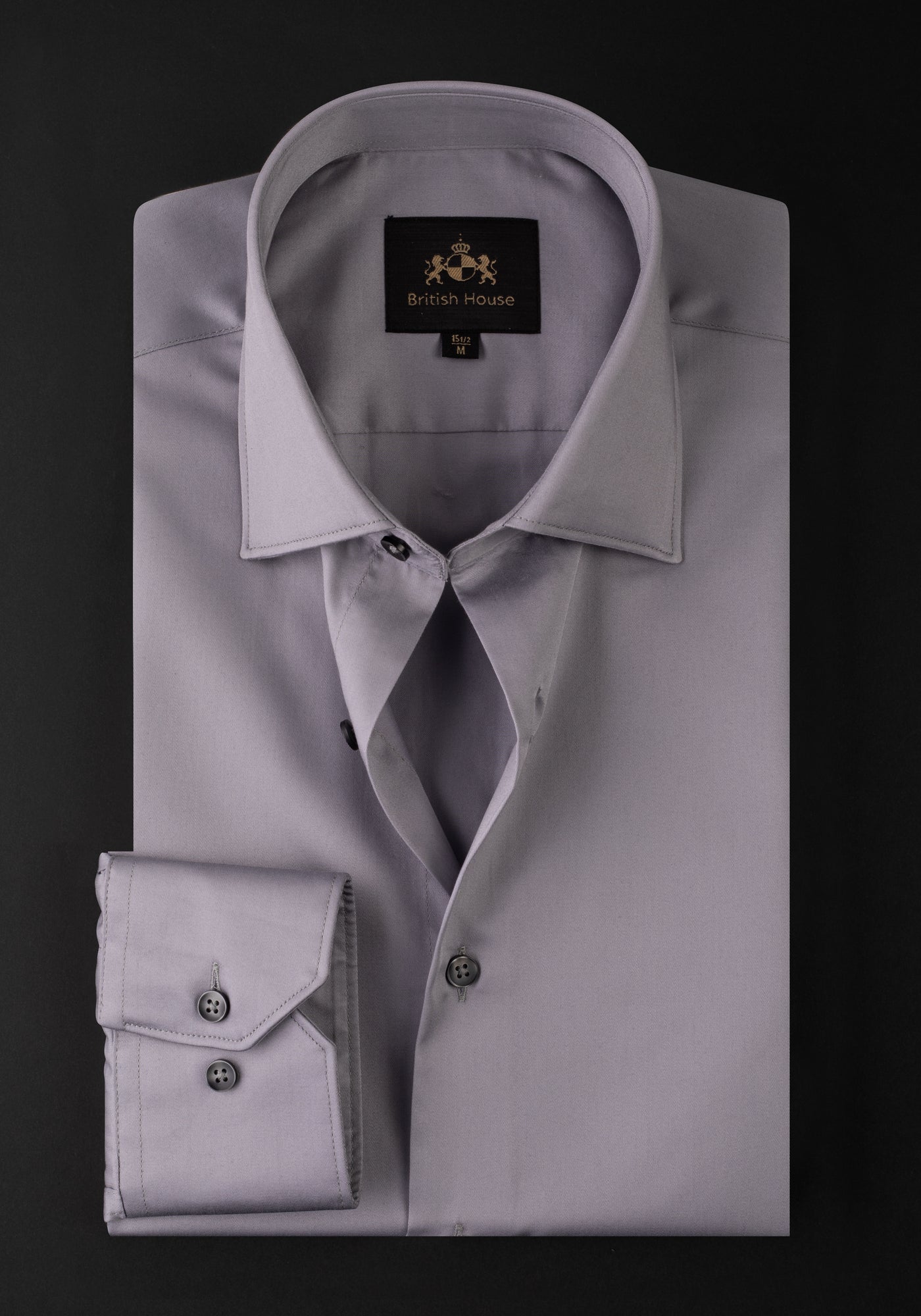 Metallic Grey Luxe Twill Shirt