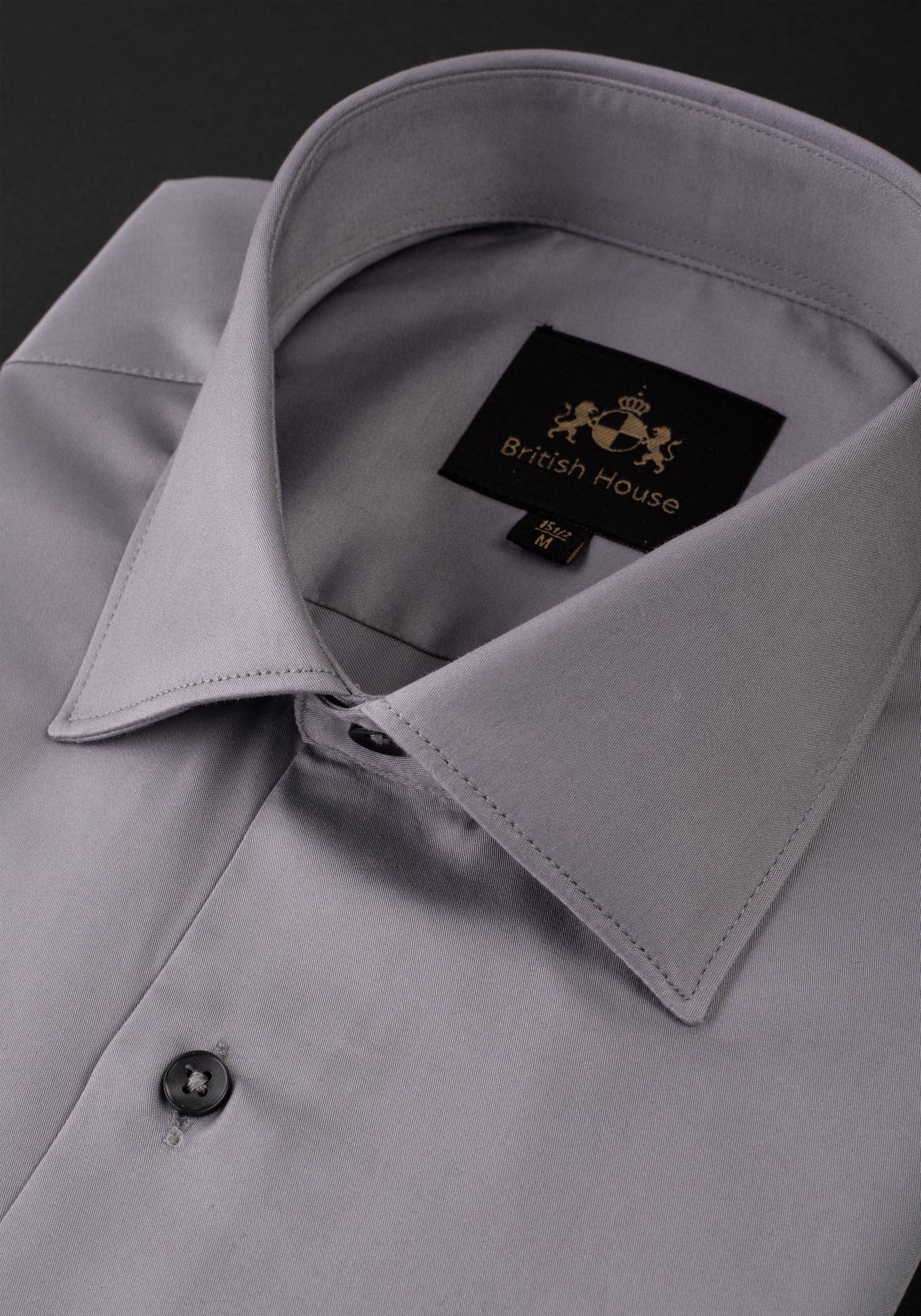 Metallic Grey Luxe Twill Shirt - Wrinkle-free