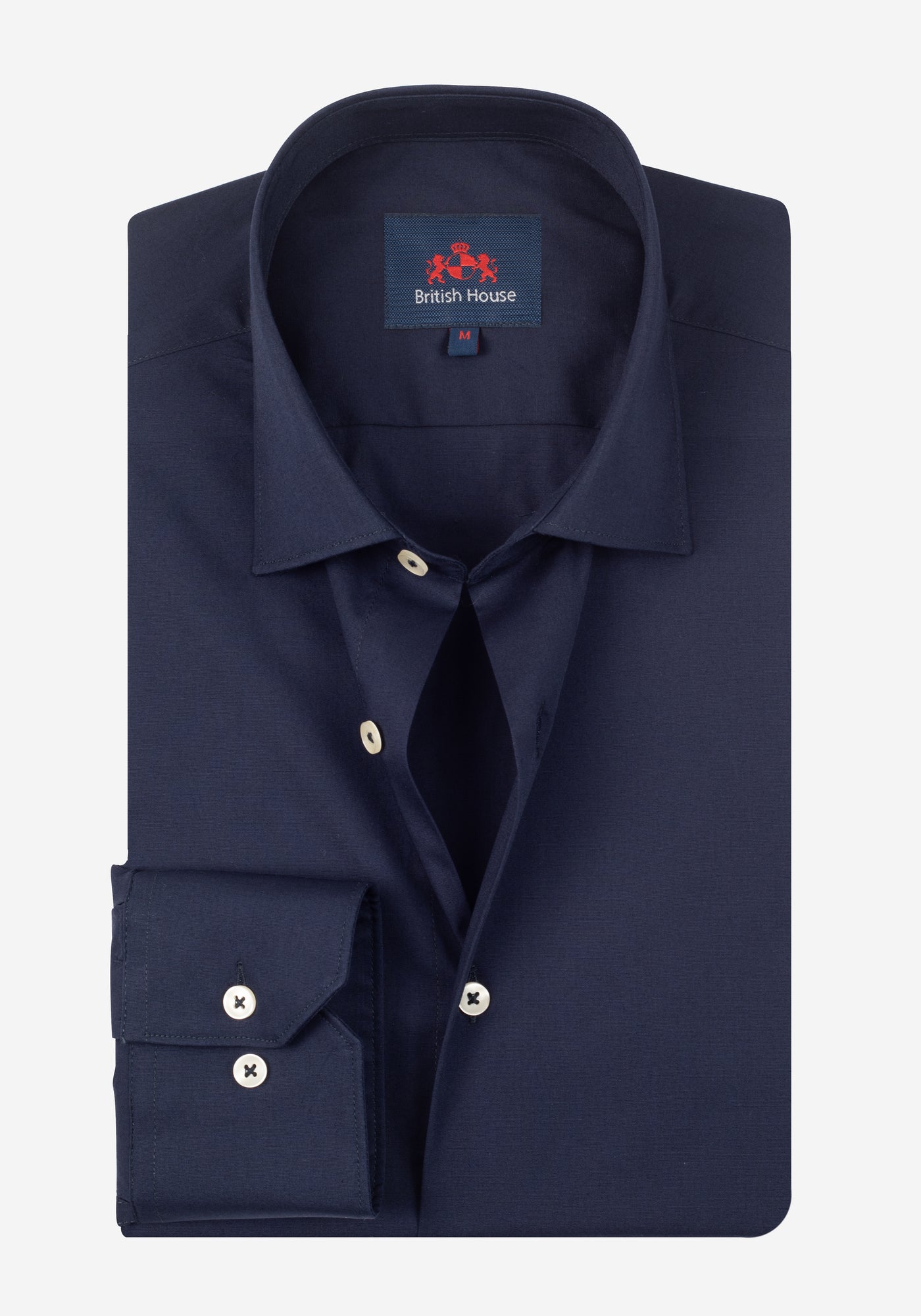Infinite Navy Cotton Lycra Shirt