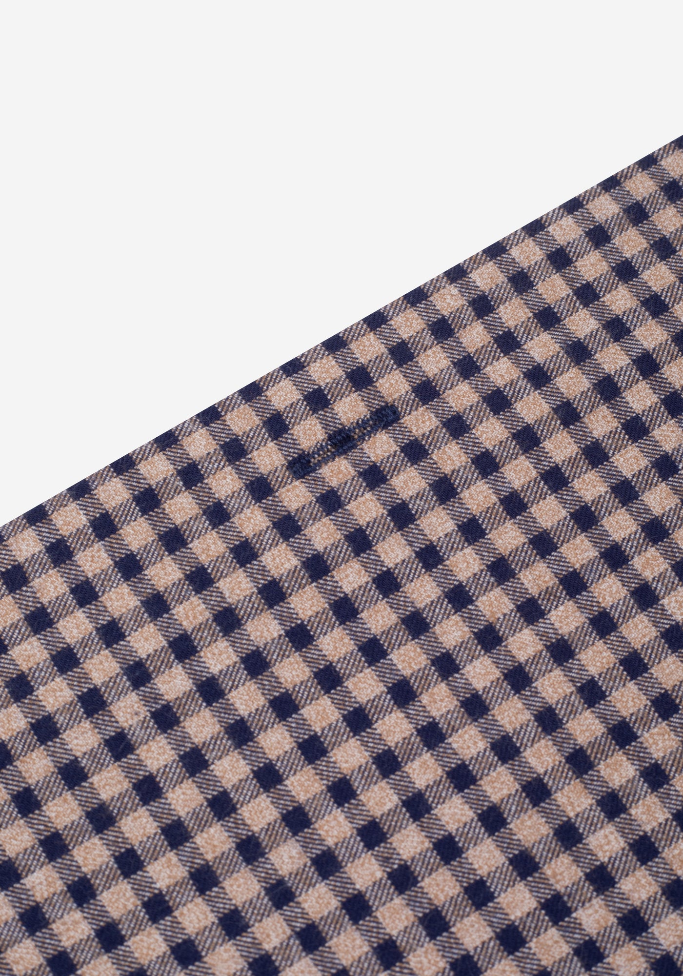 Dusk Beige Checked Flannel Twill Shirt