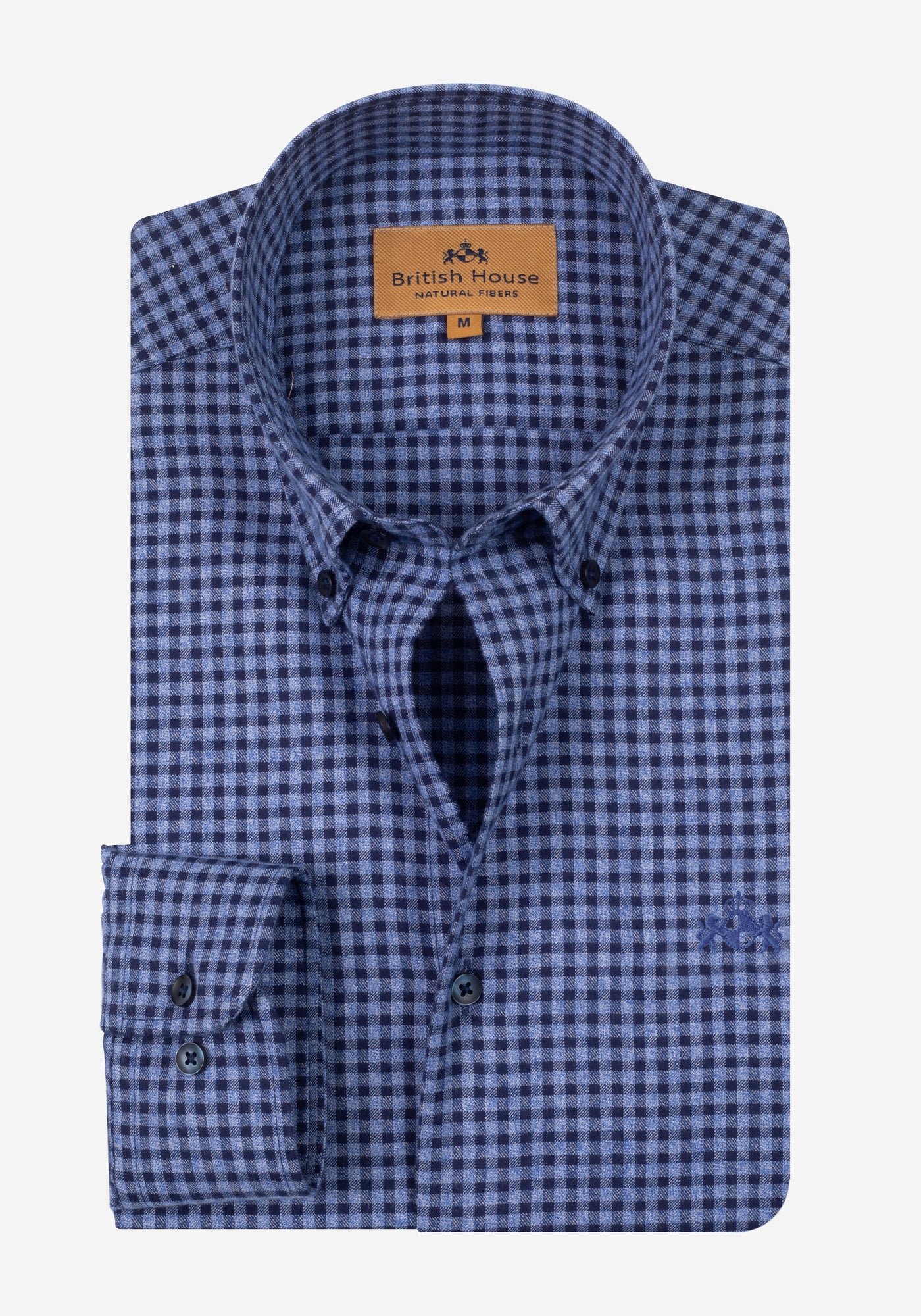 Serene Blue Checked Flannel Twill Shirt