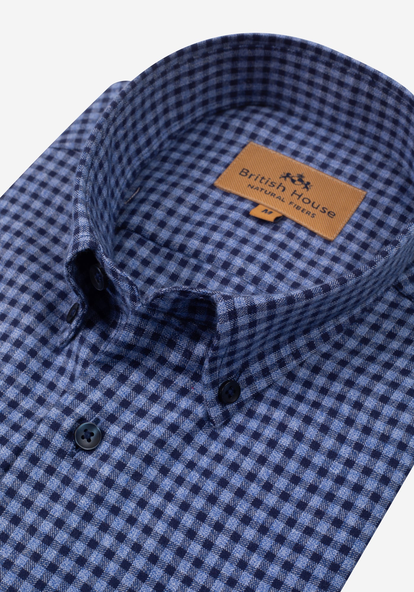 Serene Blue Checked Flannel Twill Shirt