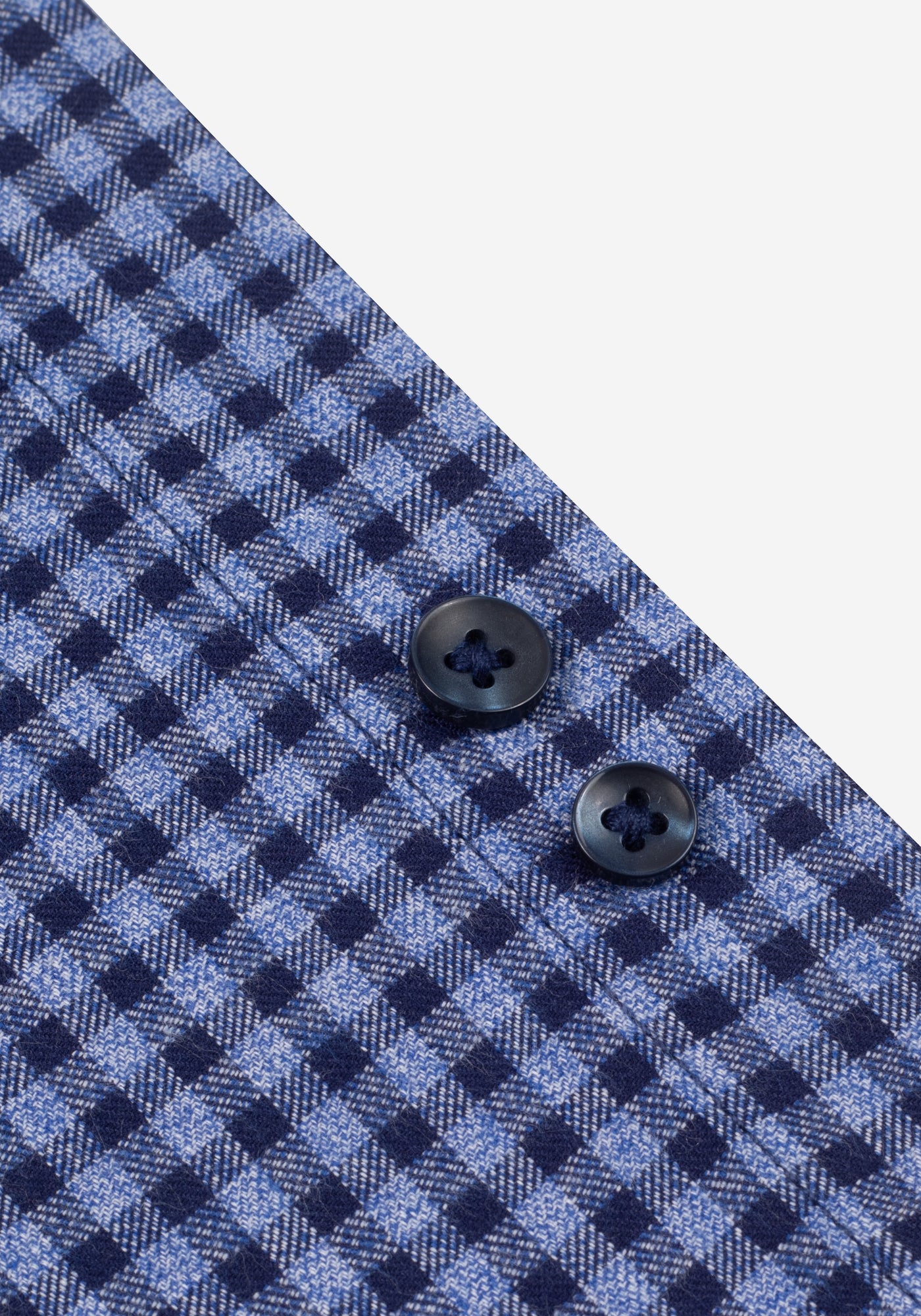 Serene Blue Checked Flannel Twill Shirt
