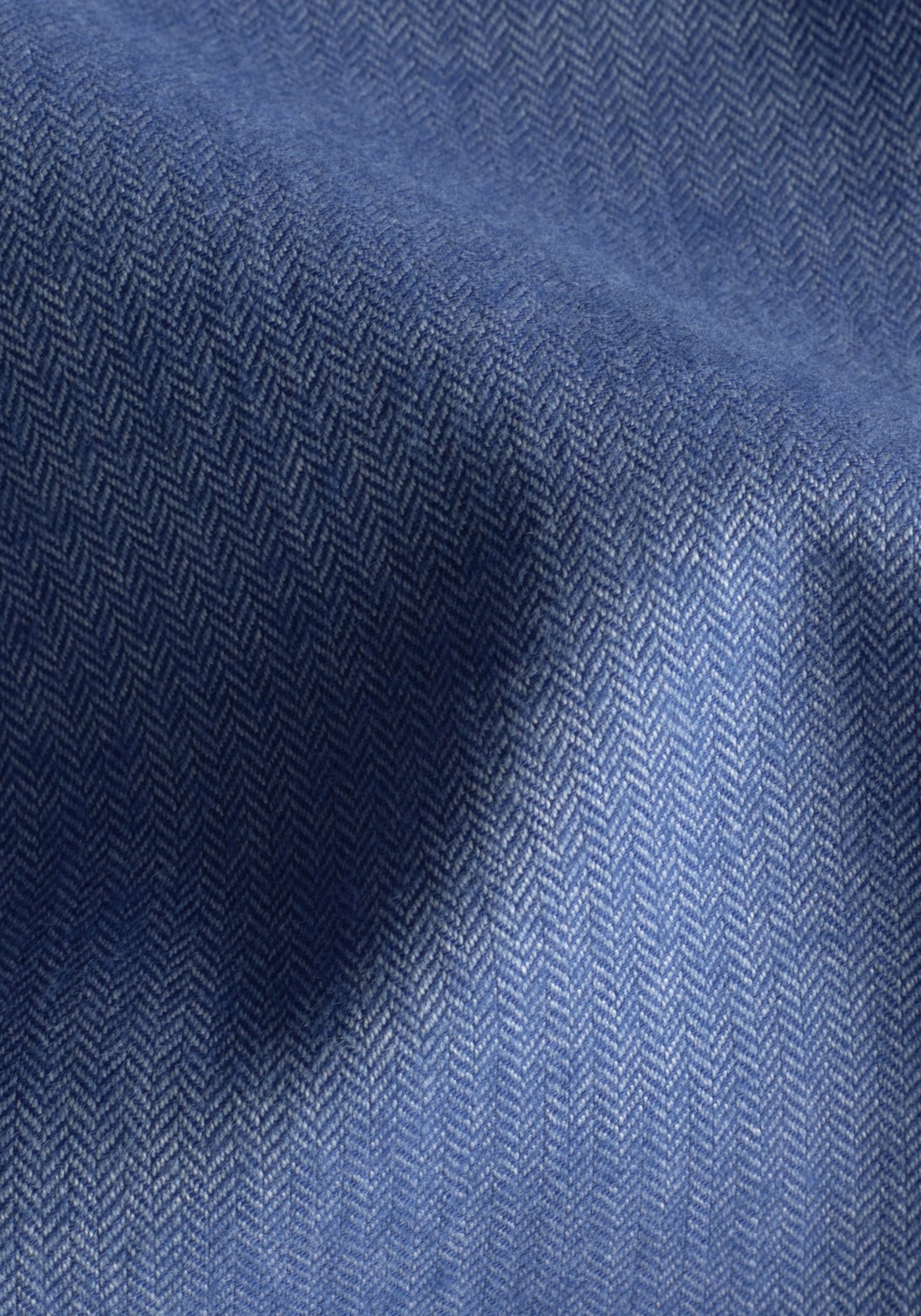 Moonlit Blue Washed Herringbone Flannel Shirt