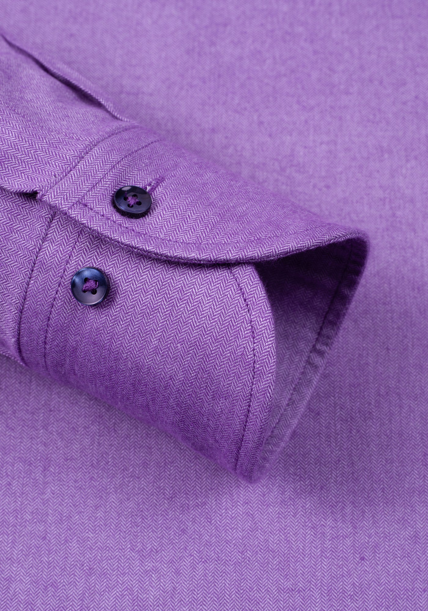 Majestic Purple Washed Herringbone Flannel Shirt