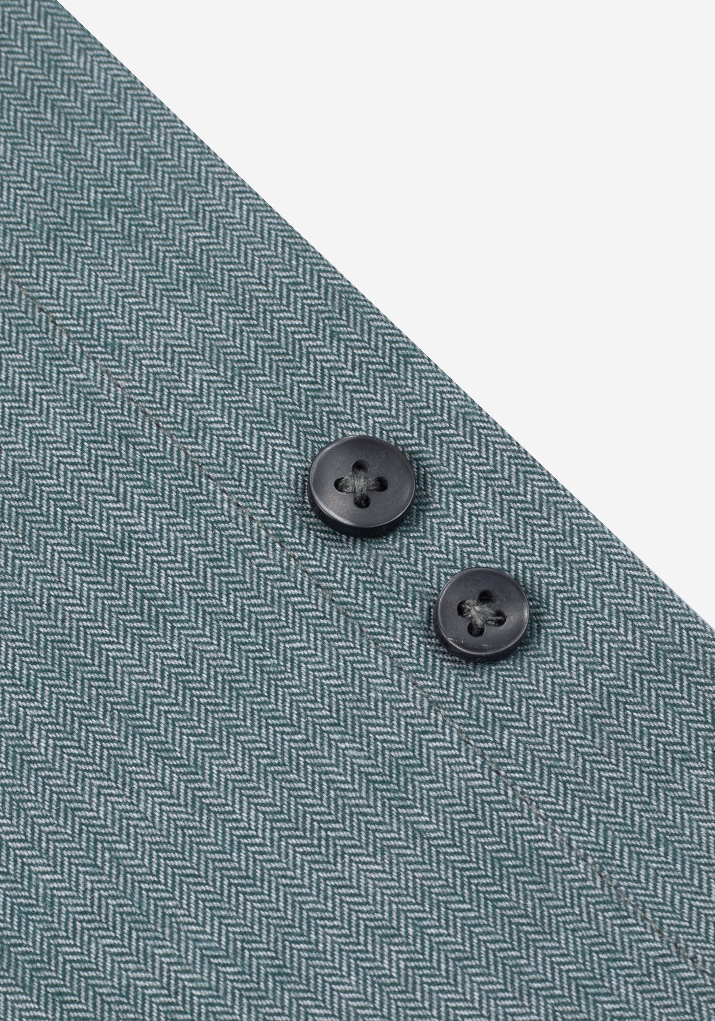 Vintage Green Herringbone Flannel Shirt