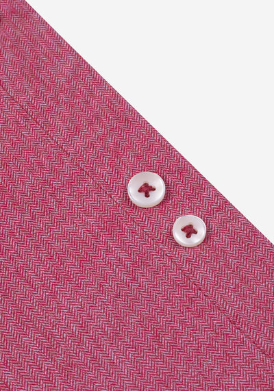 Blush Red Herringbone Flannel Shirt