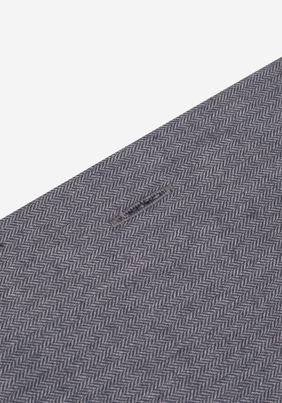 Dusk Grey Washed Herringbone Flannel Shirt