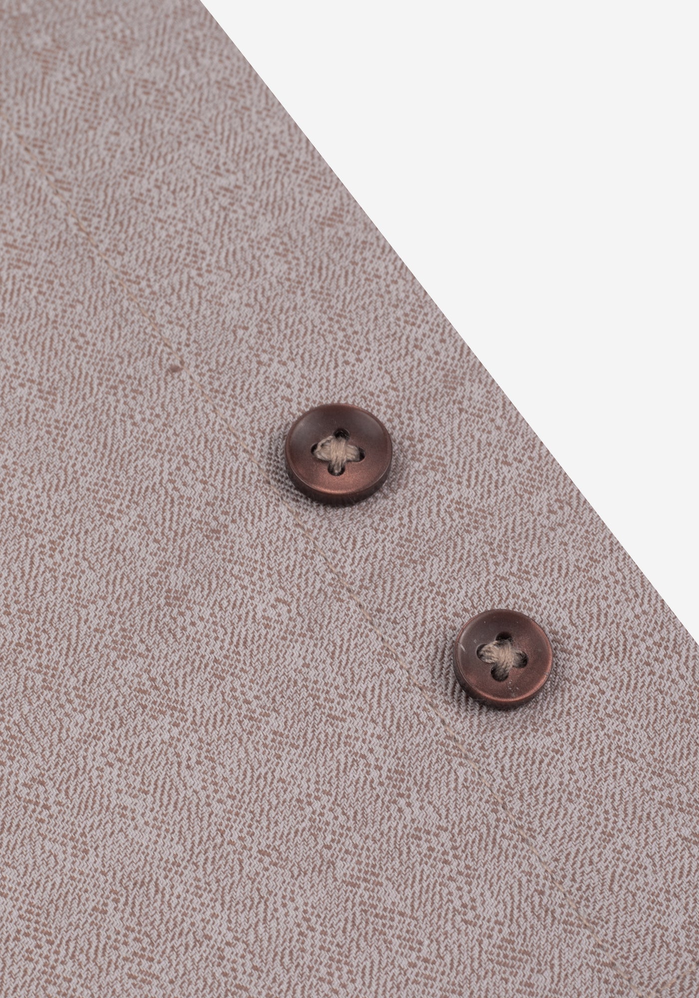 Dull Beige Washed Herringbone Flannel Shirt