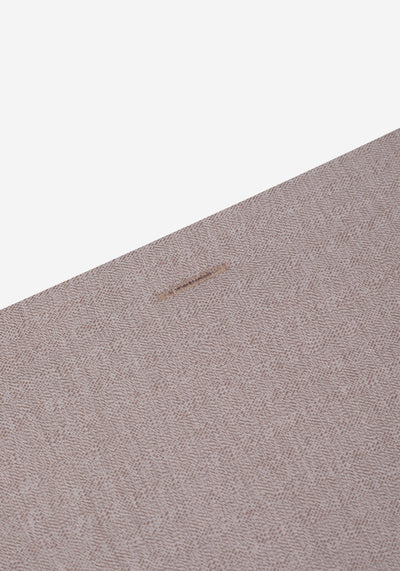 Dull Beige Washed Herringbone Flannel Shirt
