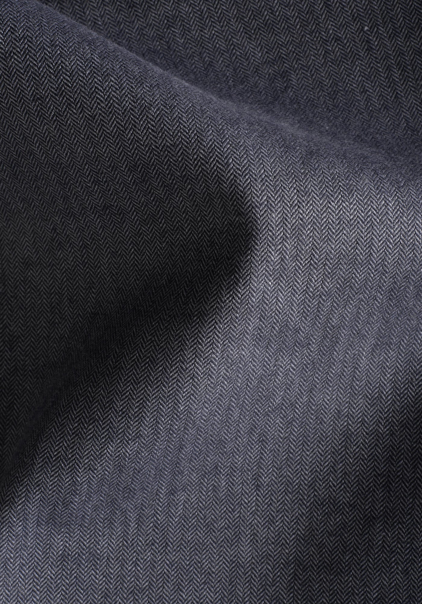 Dusk Grey Washed Herringbone Flannel Shirt