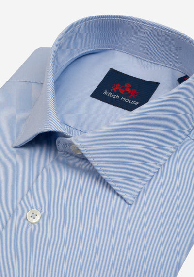 Ice Blue Fine Twill Shirt