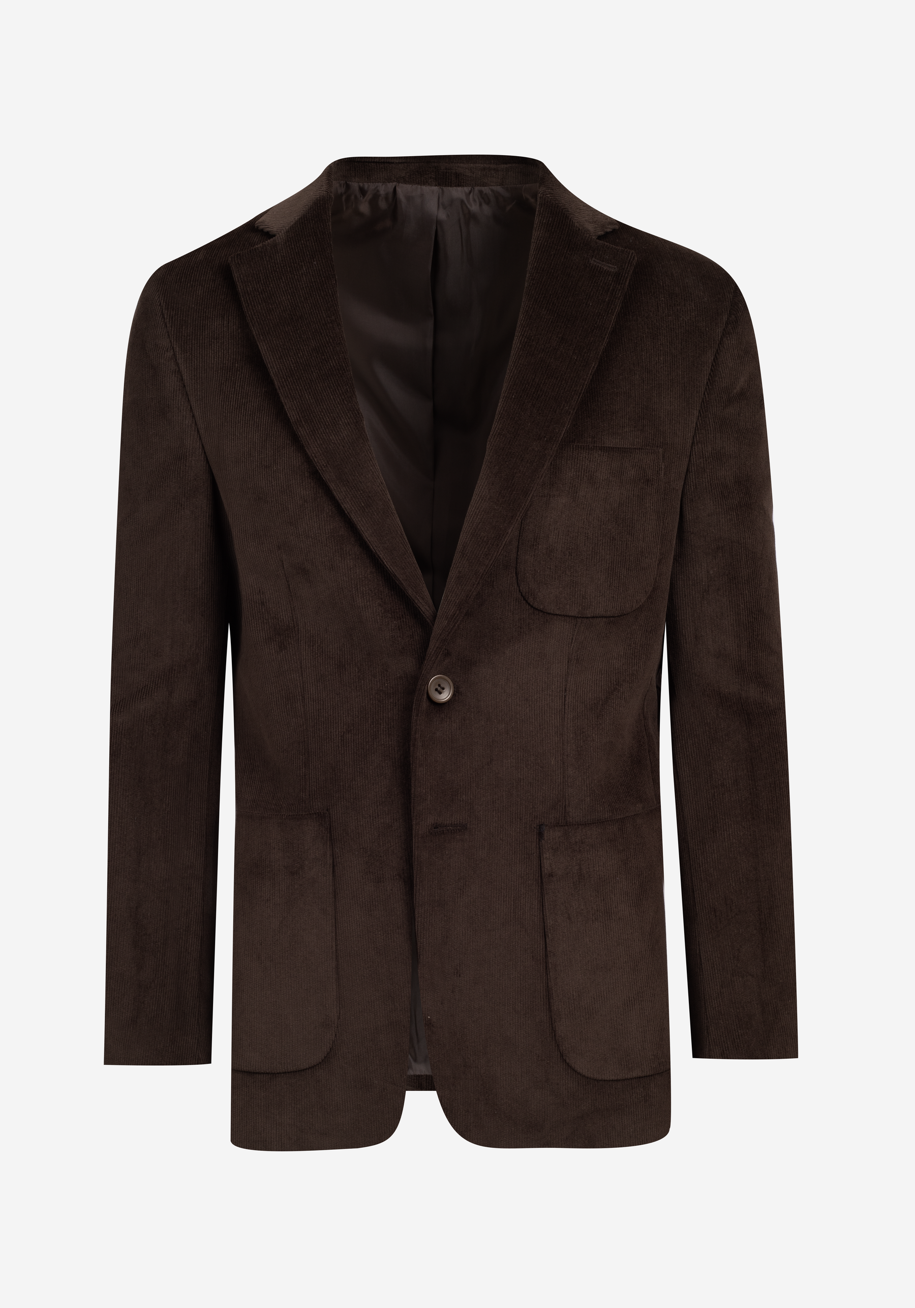 Slim Fit Truffle Brown Stripe Corduroy Blazer