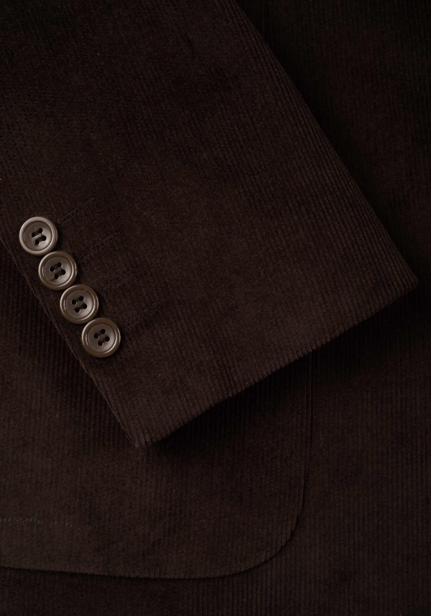Slim Fit Truffle Brown Stripe Corduroy Blazer