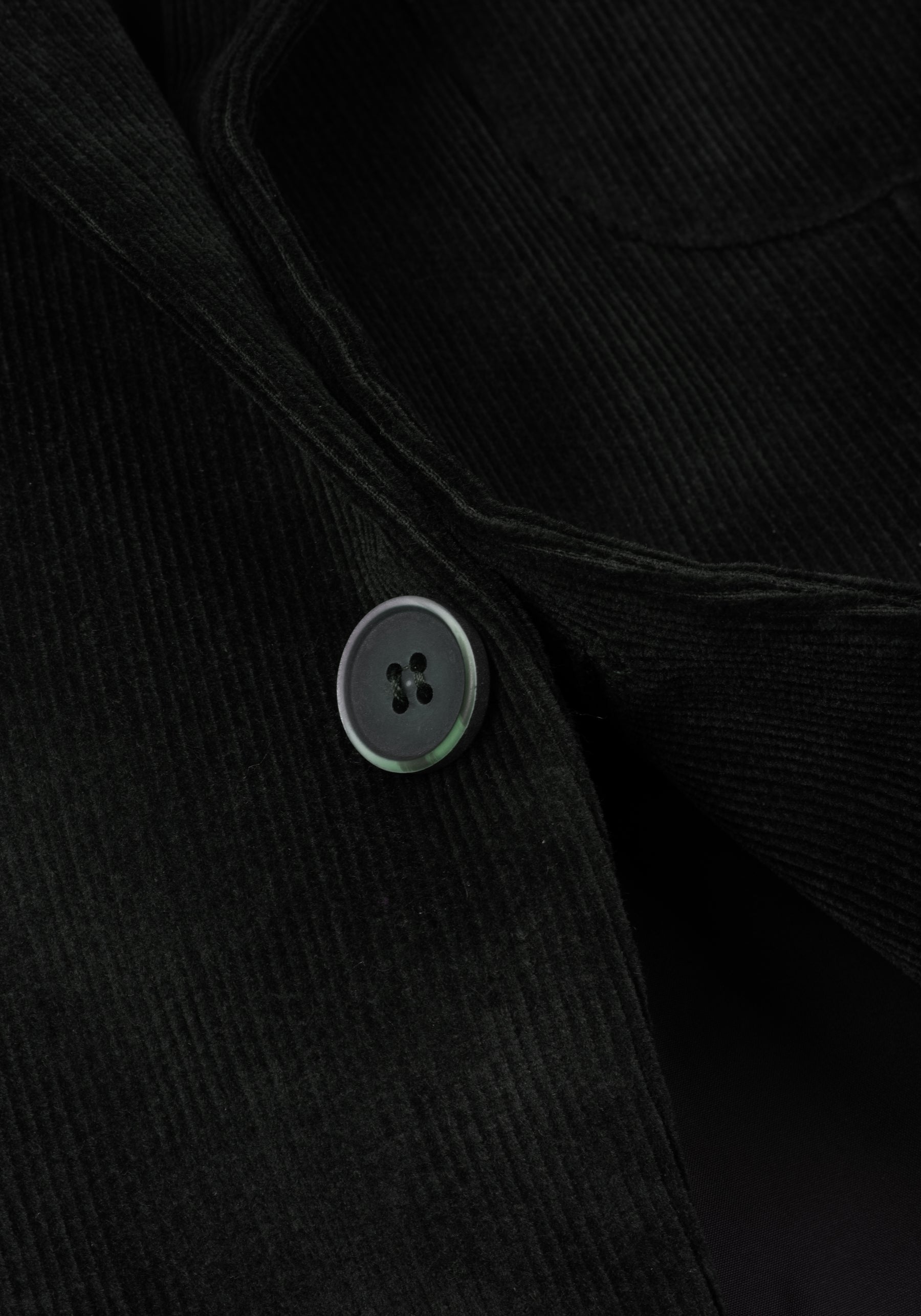 Slim Fit Dim Green Stripe Corduroy Blazer