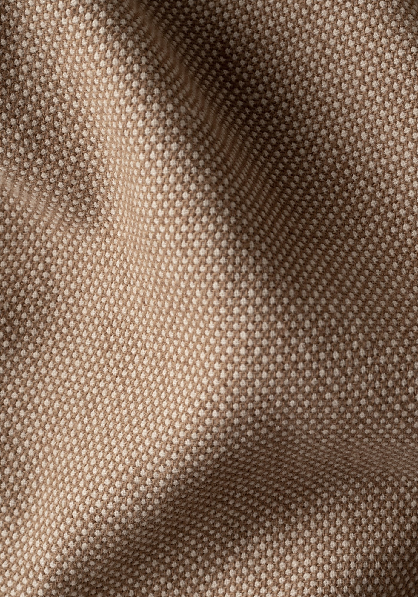 Contemporary Fit Sand Brown Dotted Linen Blend Blazer
