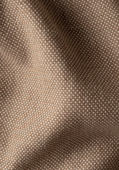 Contemporary Fit Sand Brown Dotted Linen Blend Blazer