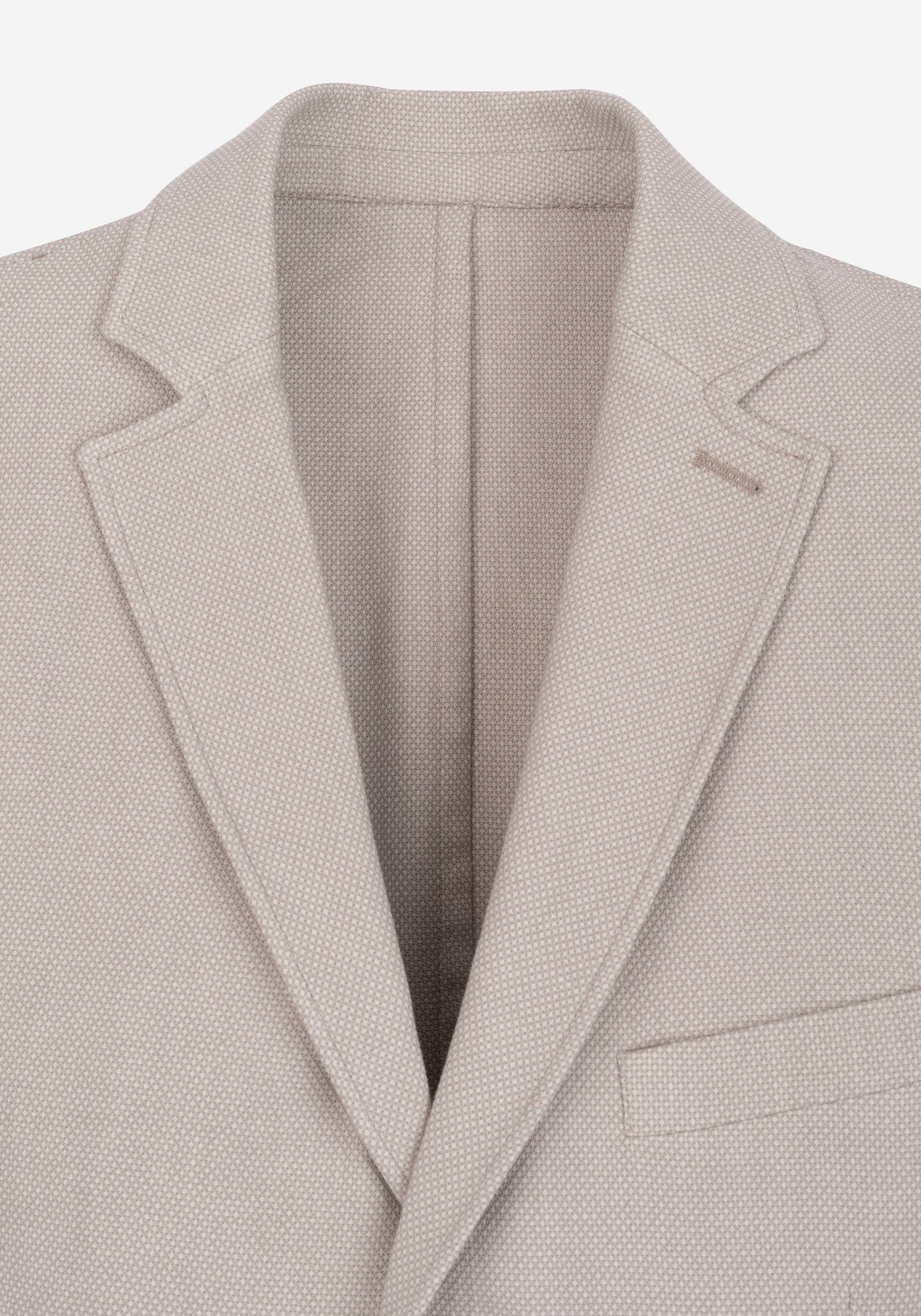 Contemporary Fit Breeze Beige Dotted Linen Blend Blazer