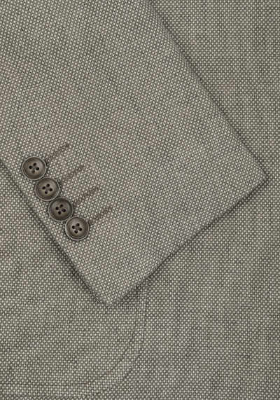 Contemporary Fit Sage Olive Dotted Linen Blend Blazer