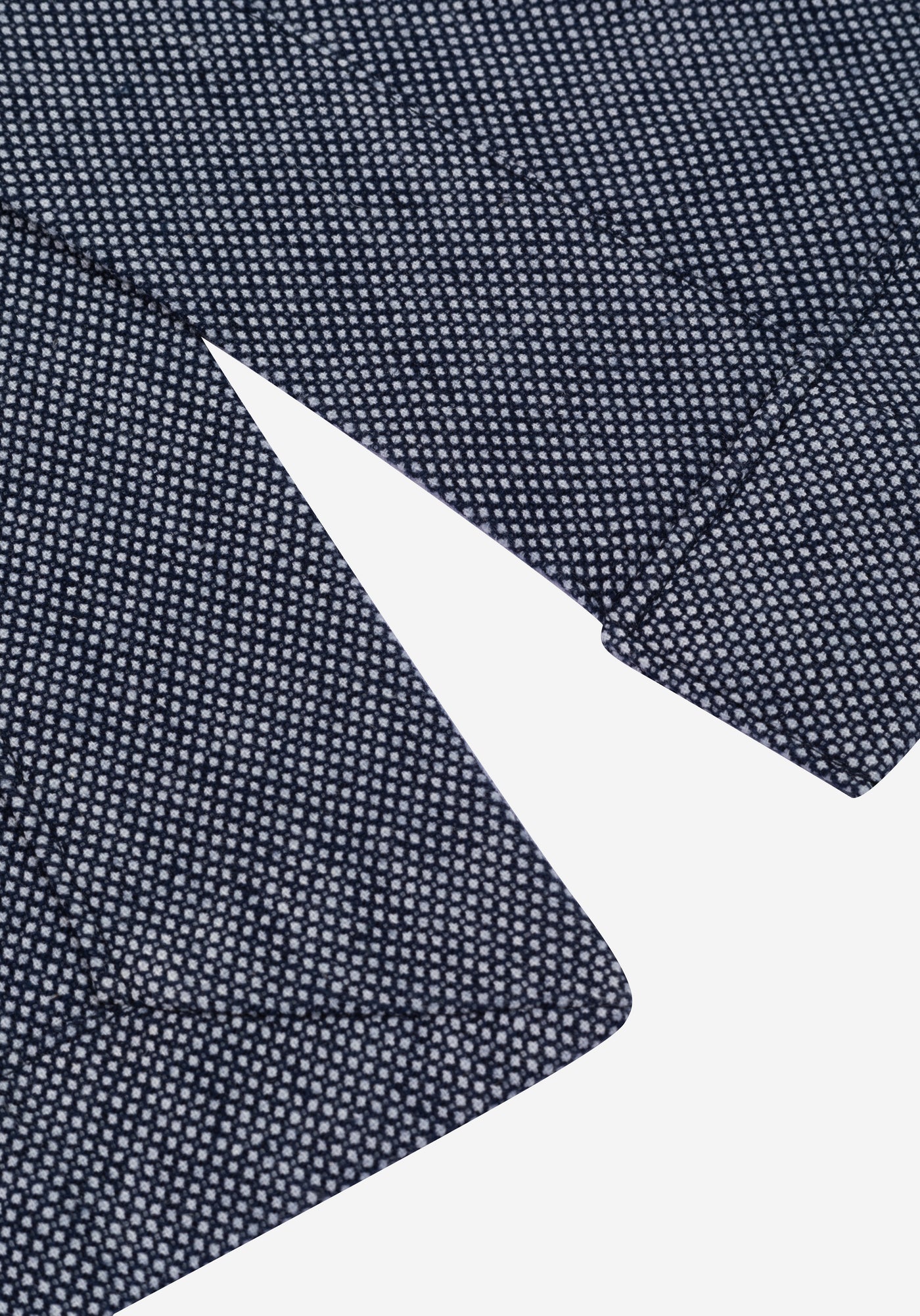 Contemporary Fit Vintage Navy Dotted Linen Blend Blazer