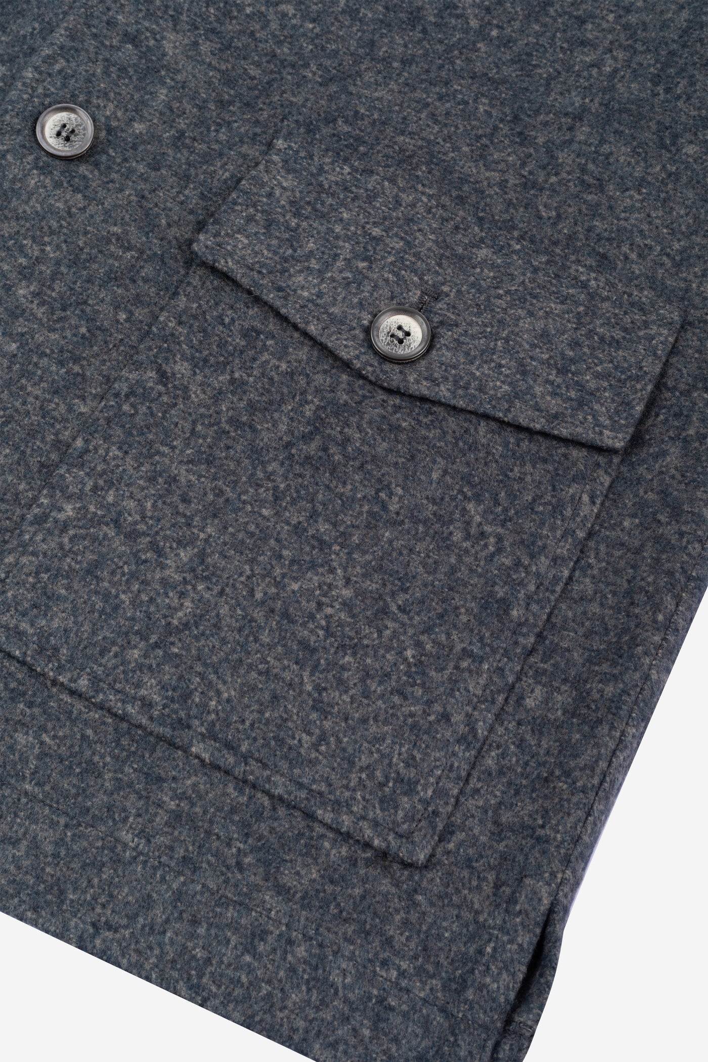 Mist Grey Wool Feel Overshirt