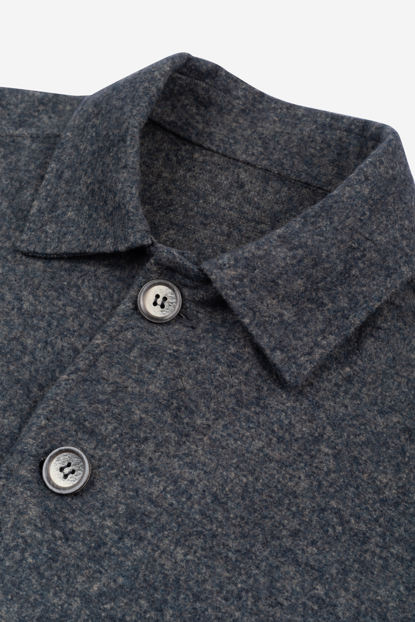 Mist Grey Wool Feel Overshirt