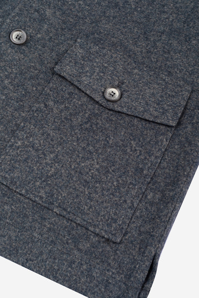 Mist Grey Wool Feel Overshirt