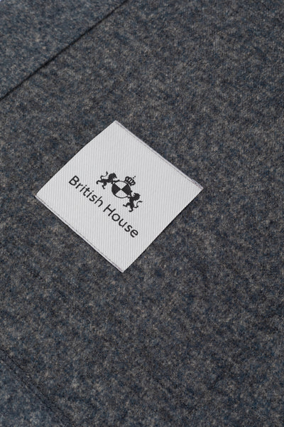 Mist Grey Wool Feel Overshirt