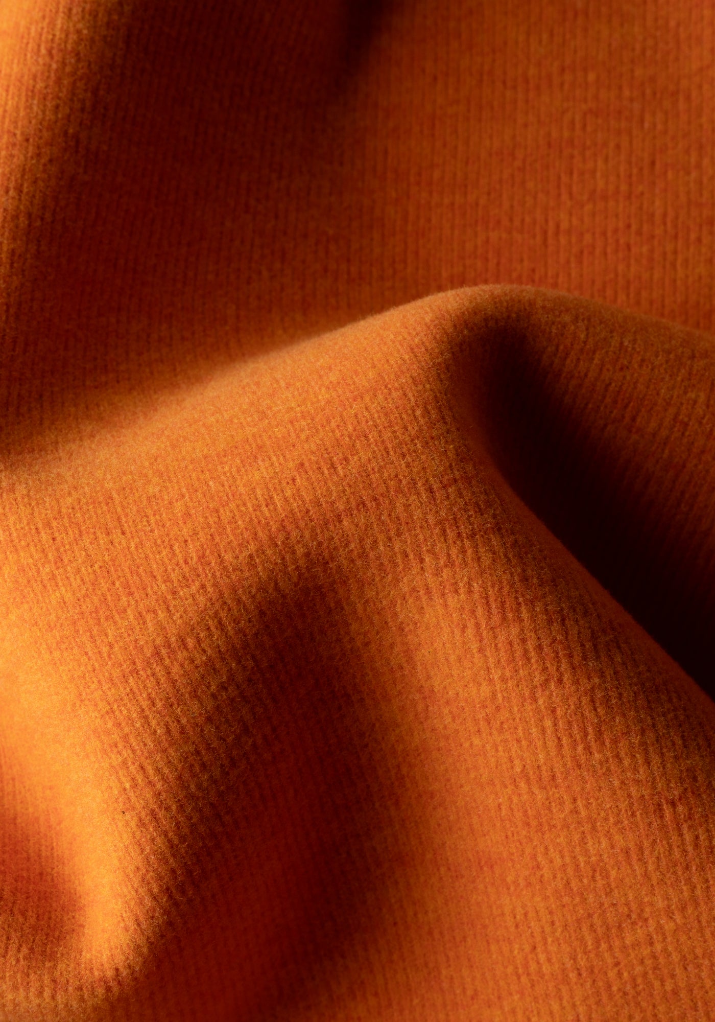 Metallic Orange Dense Cotton Polo Shirt - Long Sleeve