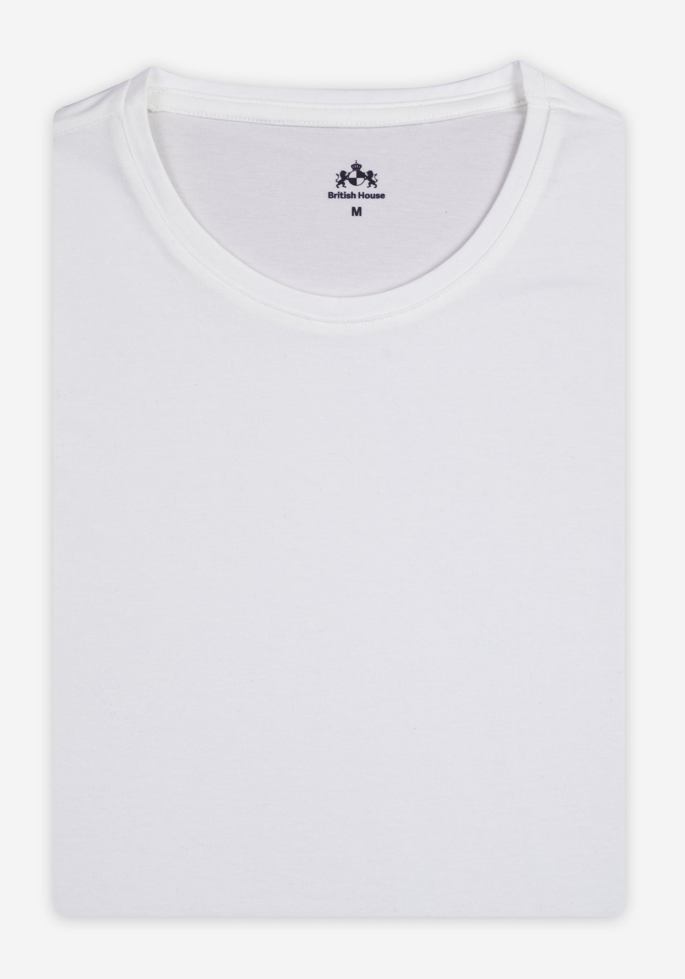 Pure White Cotton Undershirt - Short Sleeve