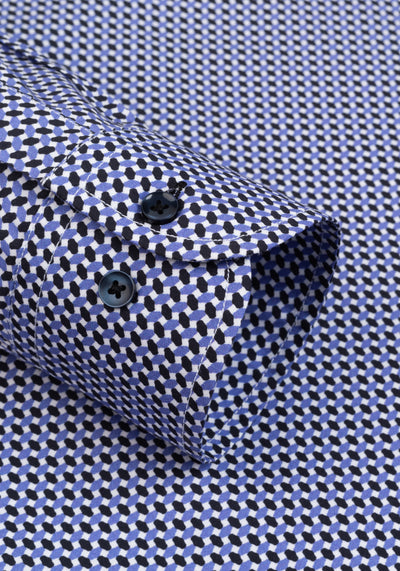 Ink Navy Printed Poplin Shirt