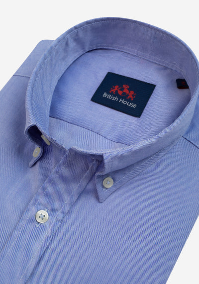 Lagoon Blue Washed Oxford Shirt