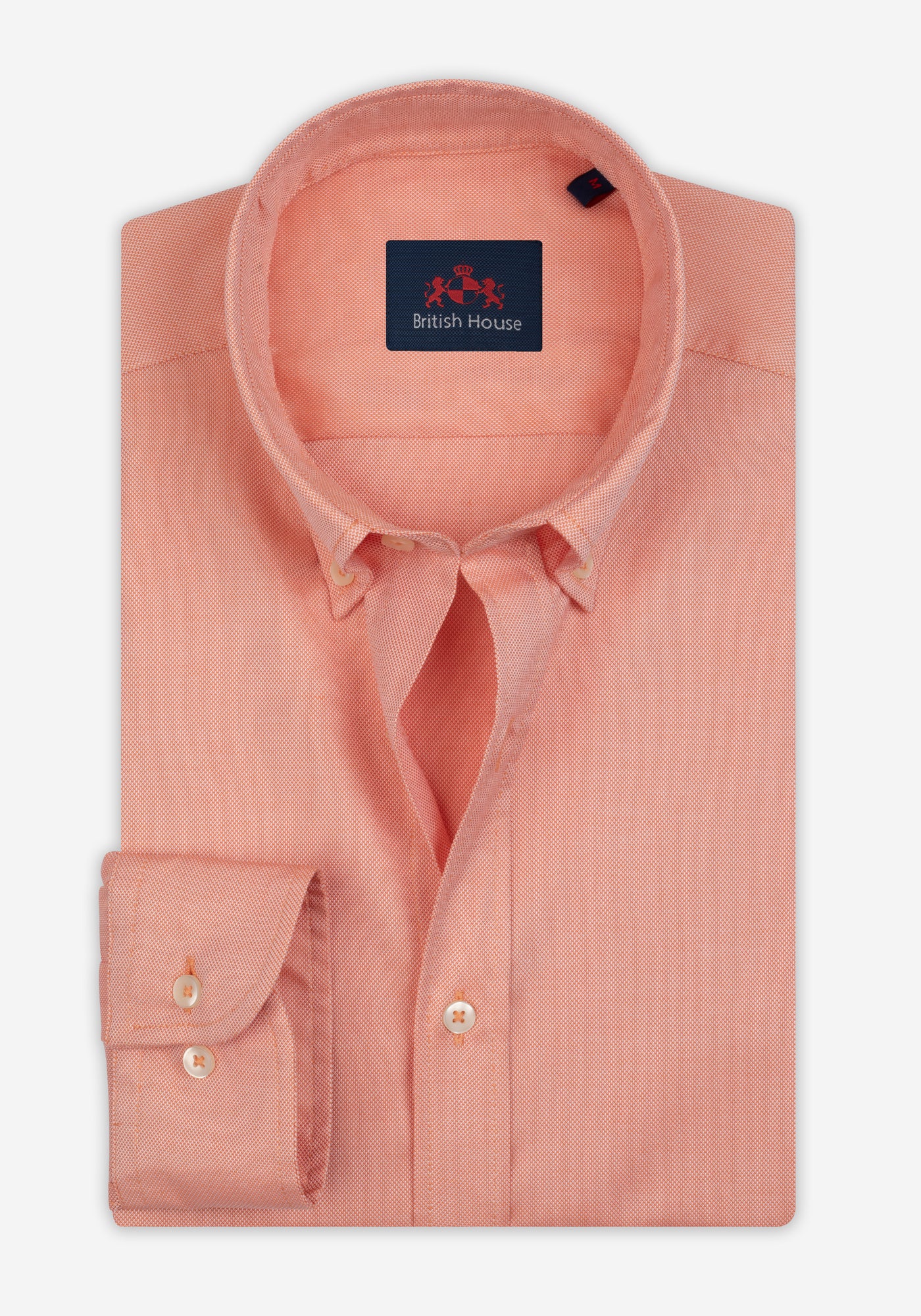 Glow Orange Washed Oxford Shirt