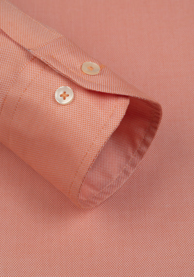 Glow Orange Washed Oxford Shirt