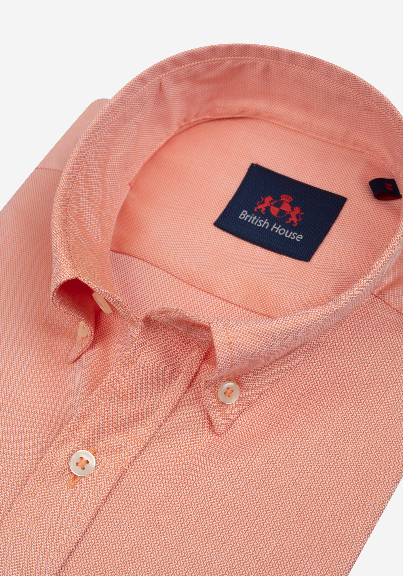 Glow Orange Washed Oxford Shirt