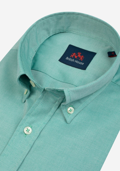 Mint Green Washed Oxford Shirt